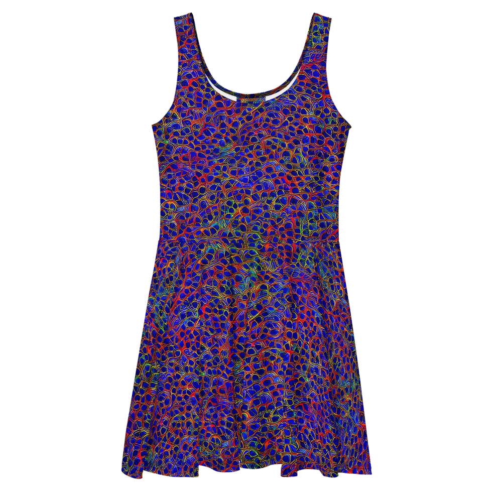 Sonic Mosaic on Skater Dress — Front