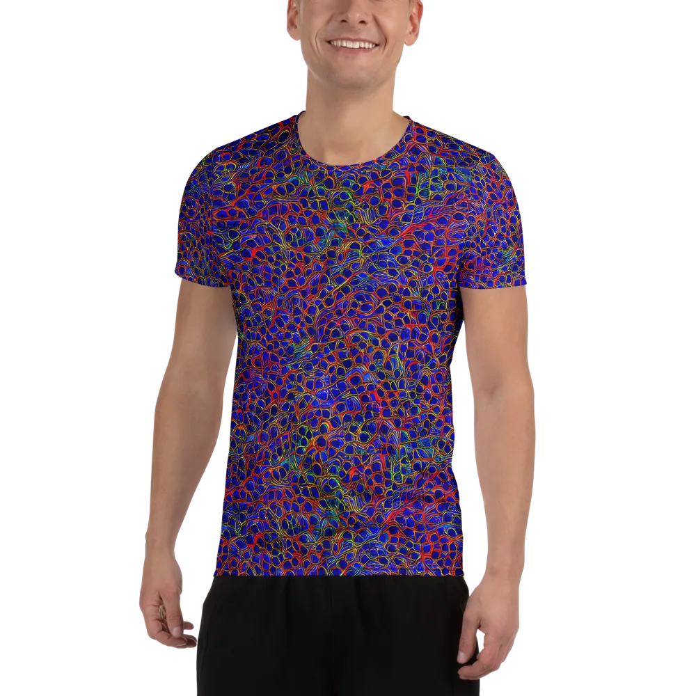 Sonic Mosaic on Men's Athletic T-Shirt — Front