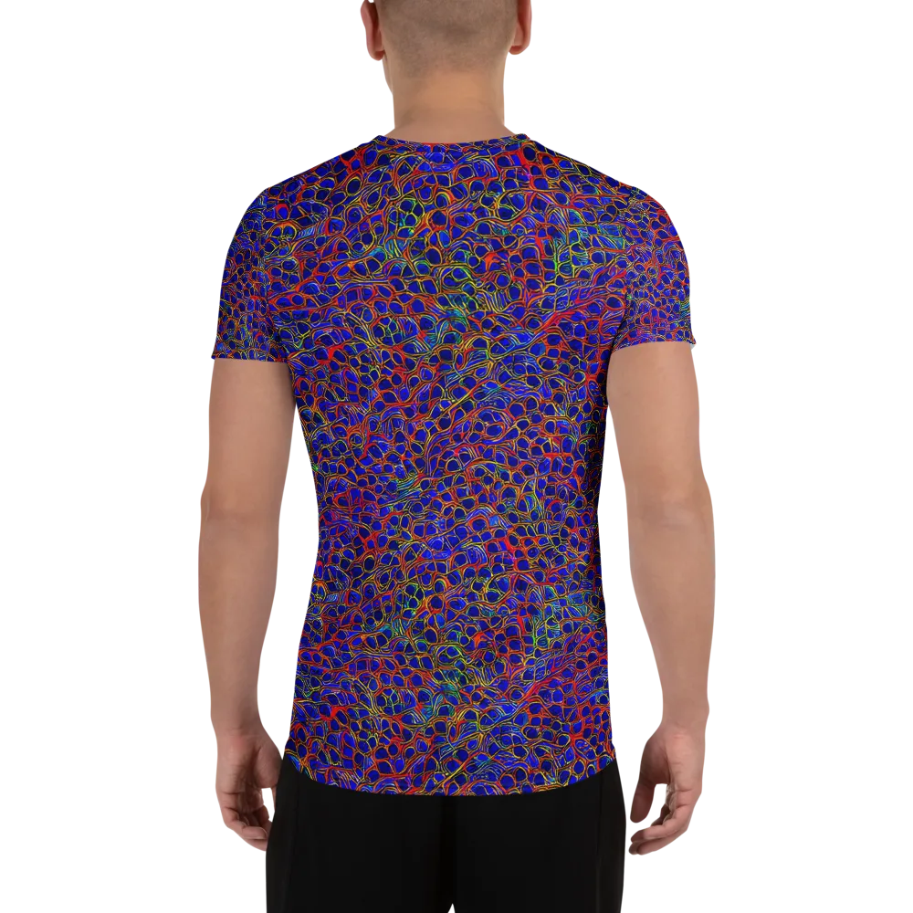 Sonic Mosaic on Men's Athletic T-Shirt — Back