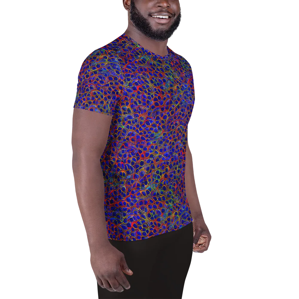 Sonic Mosaic on Men's Athletic T-Shirt — Right