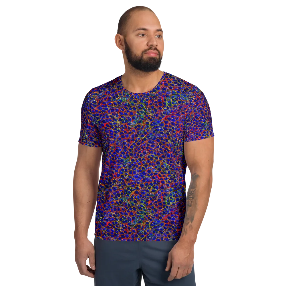 Sonic Mosaic on Men's Athletic T-Shirt — Front