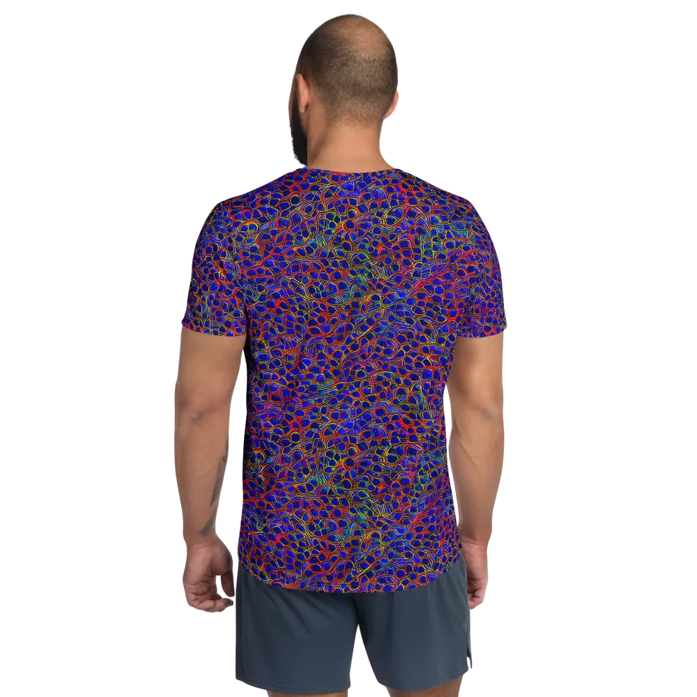 Sonic Mosaic on Men's Athletic T-Shirt — Back
