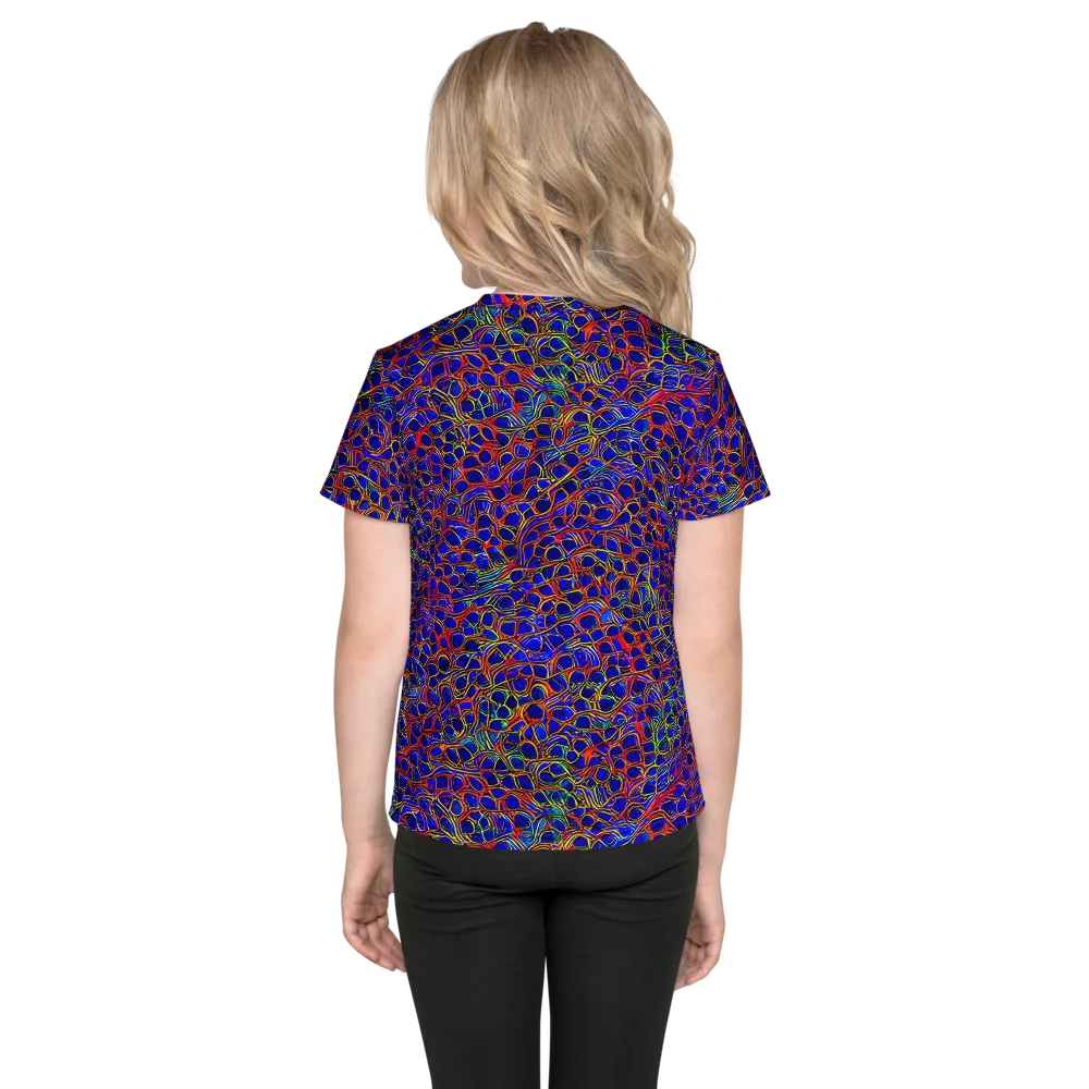 Sonic Mosaic on Kids Crew Neck T-Shirt — Back