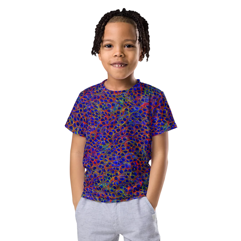 Sonic Mosaic on Kids Crew Neck T-Shirt — Front
