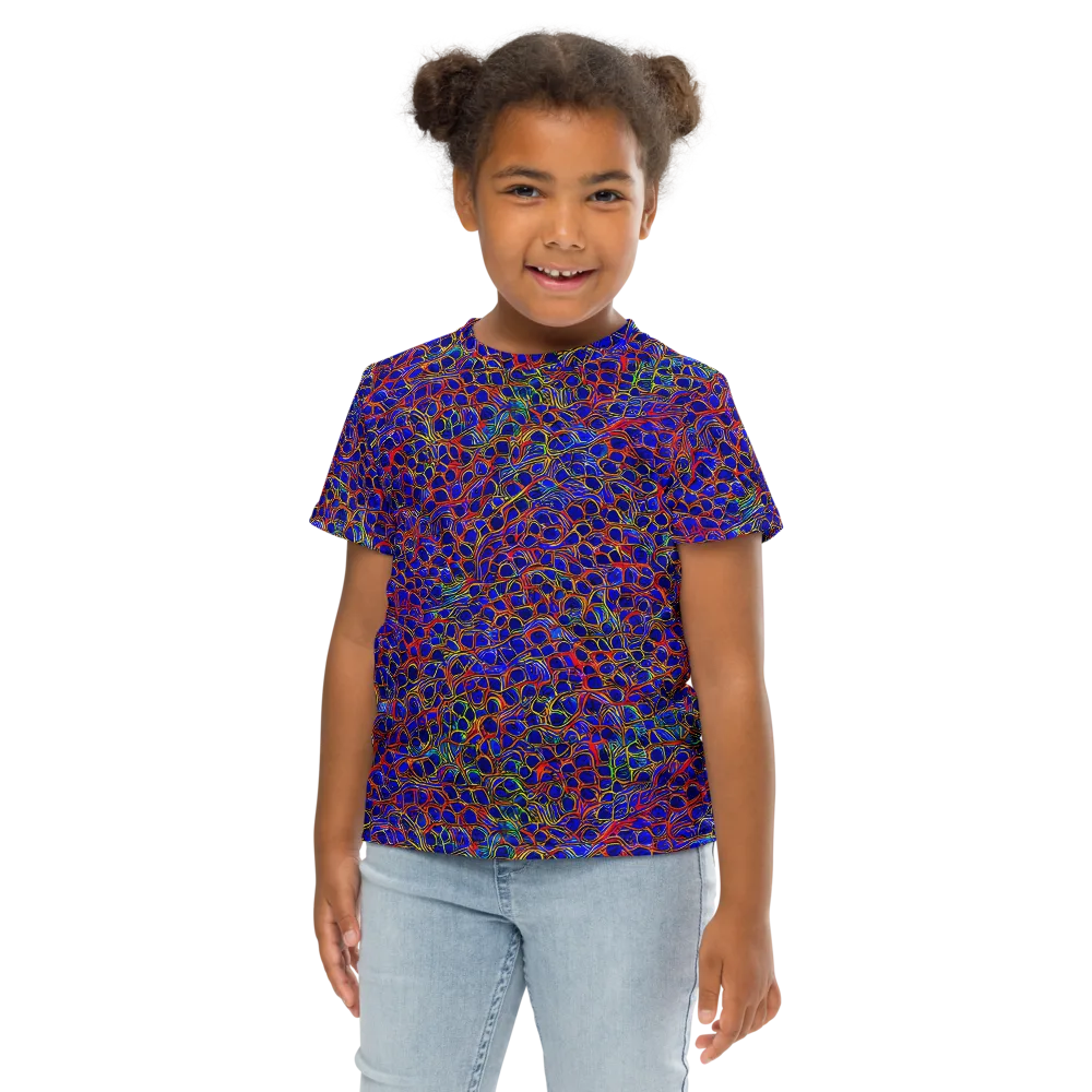 Sonic Mosaic on Kids Crew Neck T-Shirt — Front