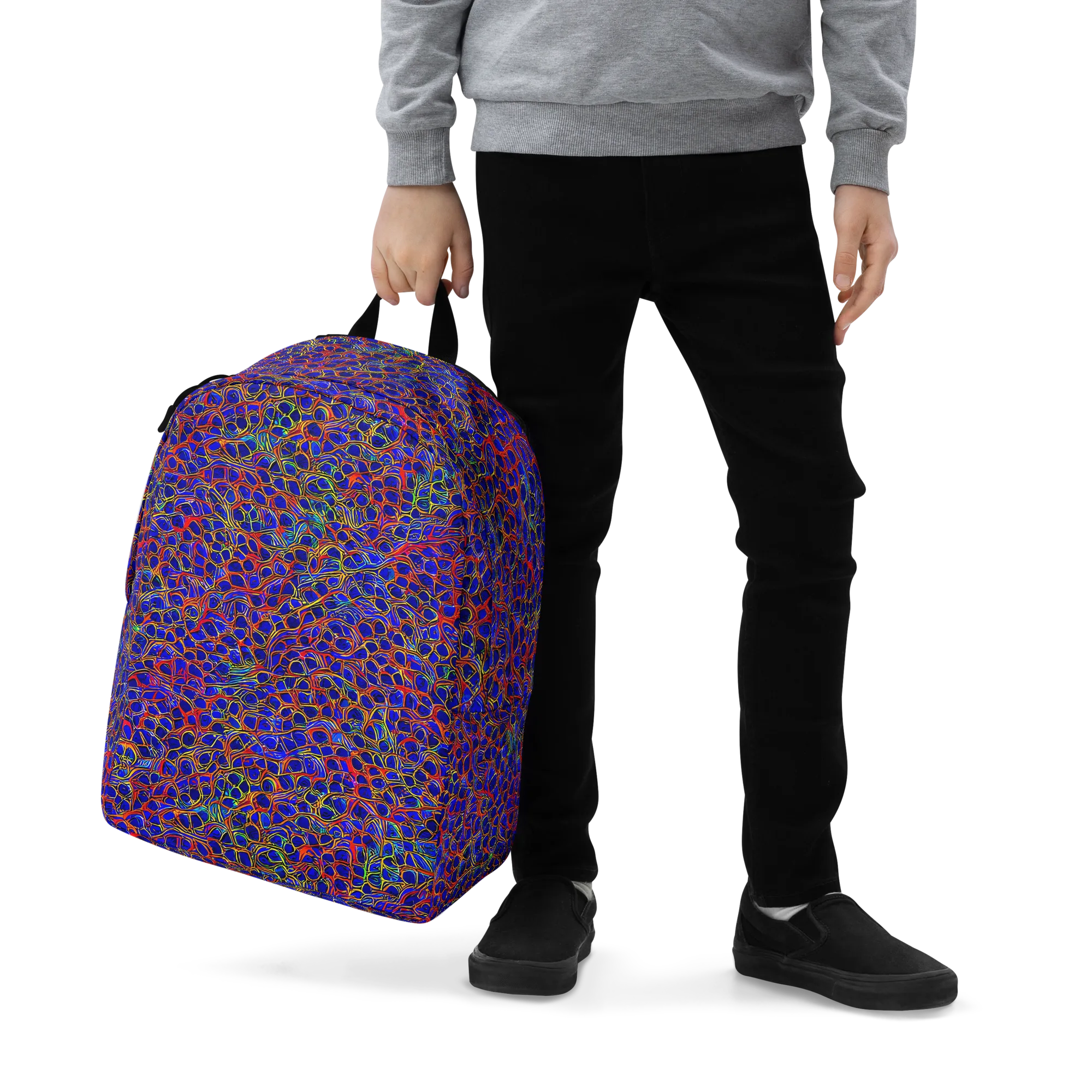 Sonic Mosaic on Minimalist Backpack — Zoomed-in