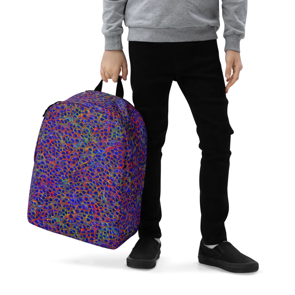 Sonic Mosaic on Minimalist Backpack — Zoomed-in