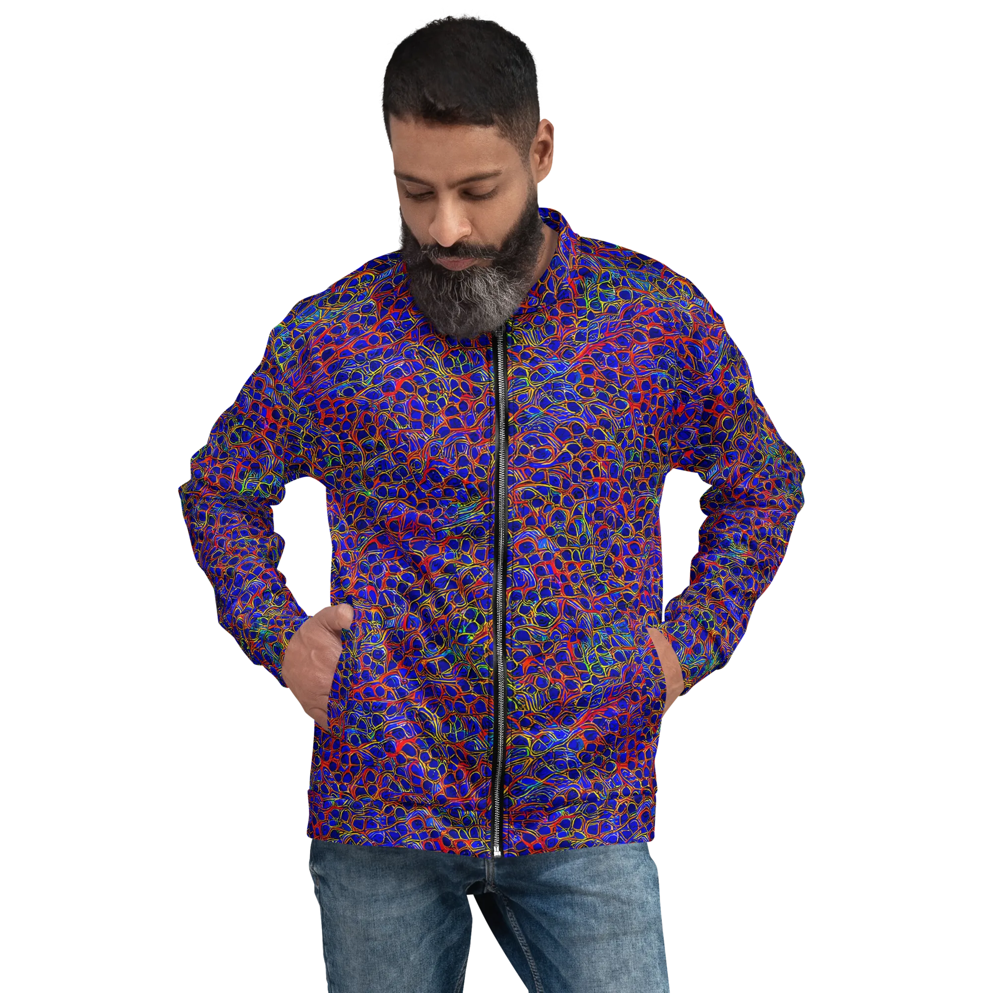 Sonic Mosaic on Bomber Jacket — Front