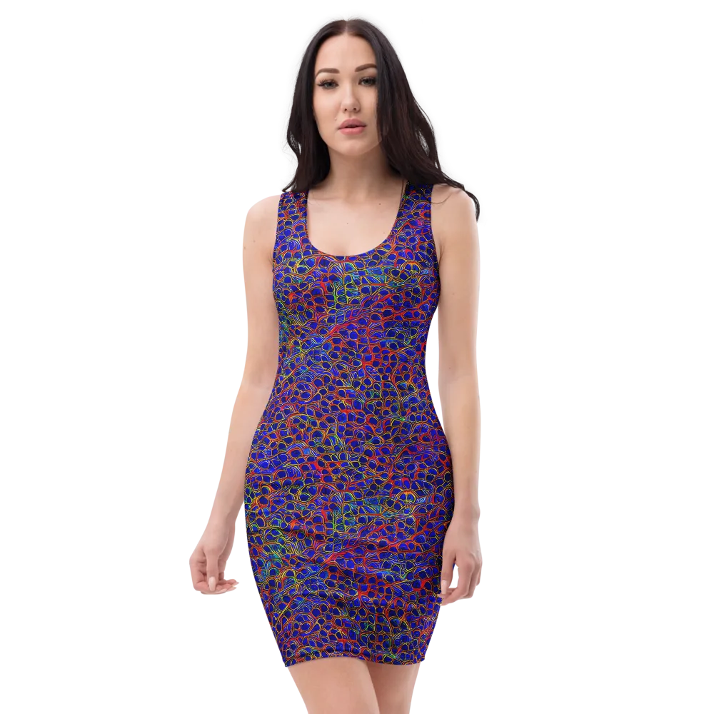 Sonic Mosaic on Bodycon Dress — Front