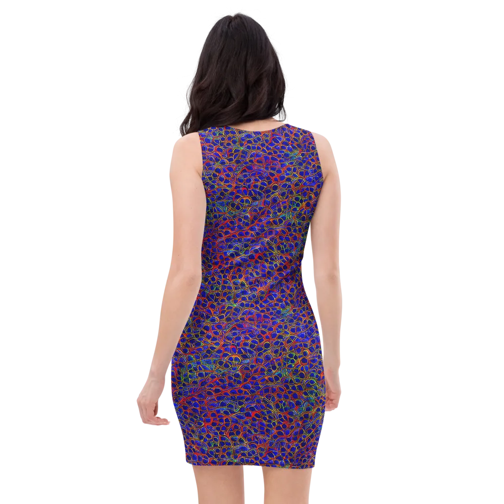 Sonic Mosaic on Bodycon Dress — Back