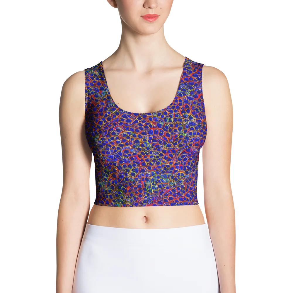 Sonic Mosaic on Crop Top — Front