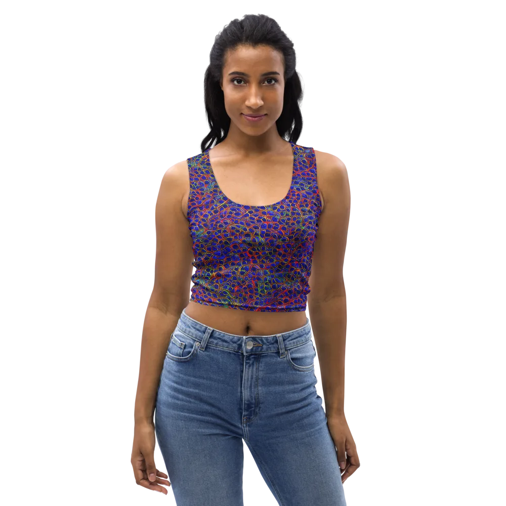 Sonic Mosaic on Crop Top — Front