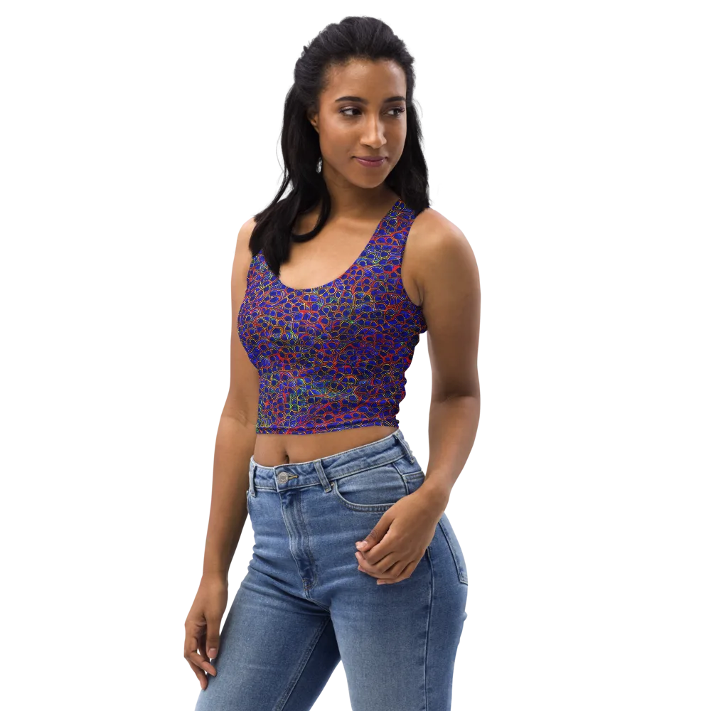 Sonic Mosaic on Crop Top — Left Front