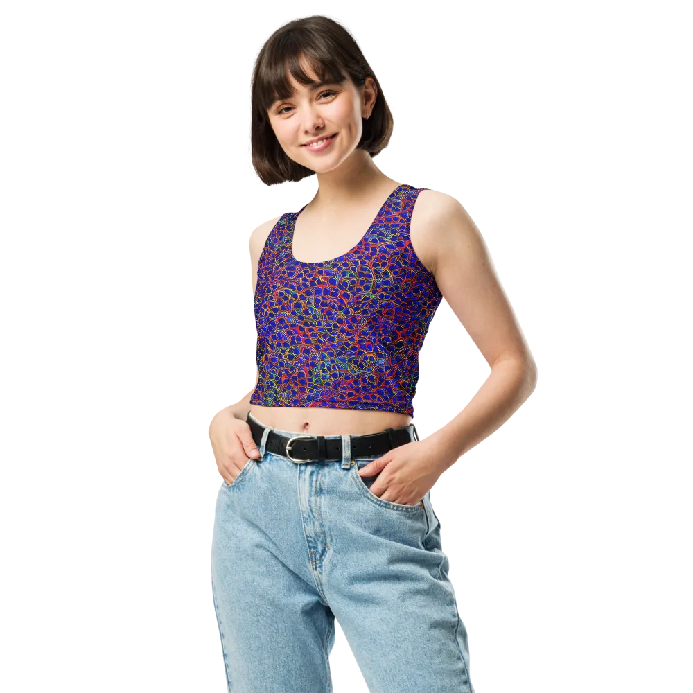 Sonic Mosaic on Crop Top — Front
