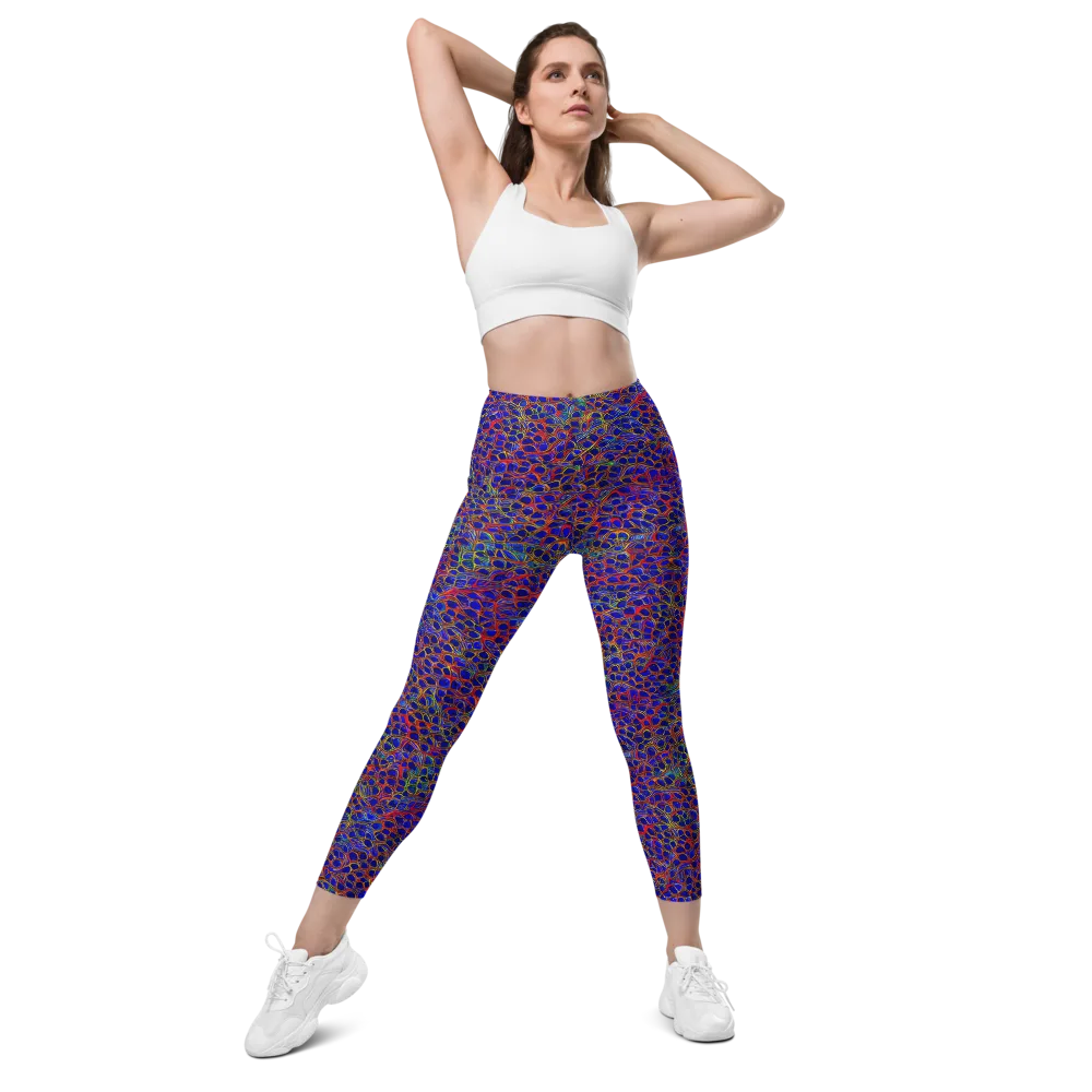 Sonic Mosaic on Leggings with Pockets — Front