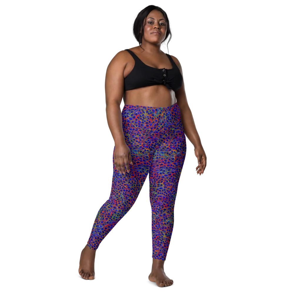 Sonic Mosaic on Leggings with Pockets — Front
