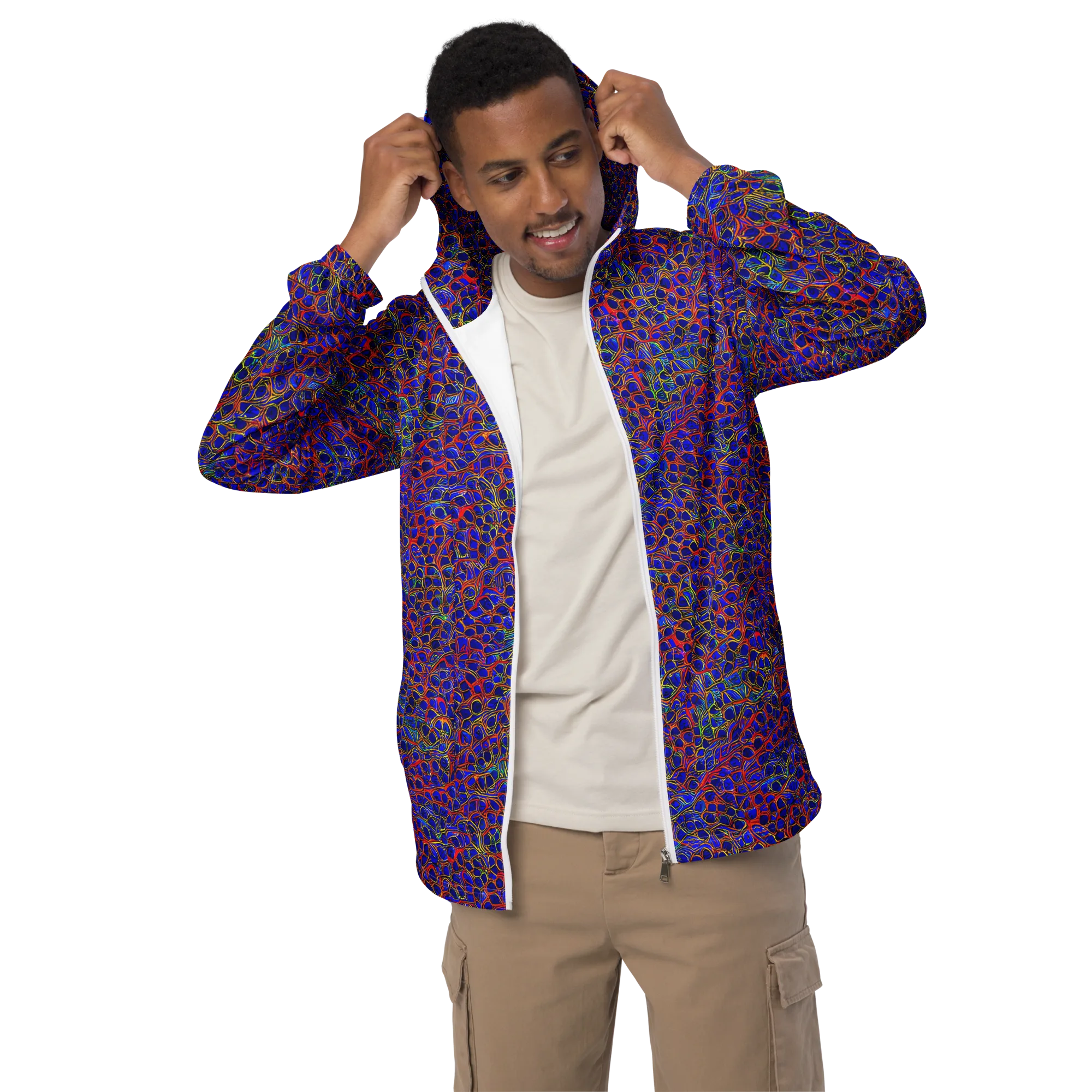 Sonic Mosaic on Men's Windbreaker — Front