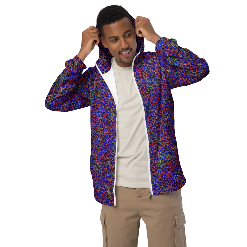 Sonic Mosaic on Men's Windbreaker — Front