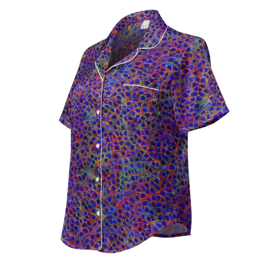 Sonic Mosaic on a Women's Short Sleeve Pajama Top