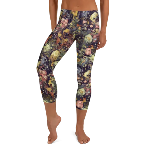 Gloom Garden on a Capri Leggings