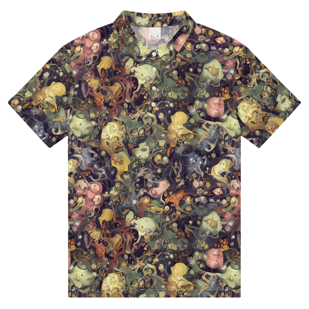 Gloom Garden on Men's Slim Fit Polo Shirt — Front