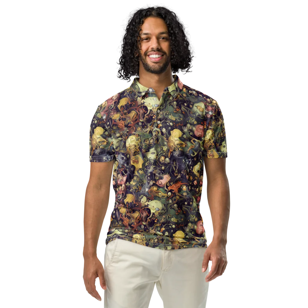Gloom Garden on Men's Slim Fit Polo Shirt — Front