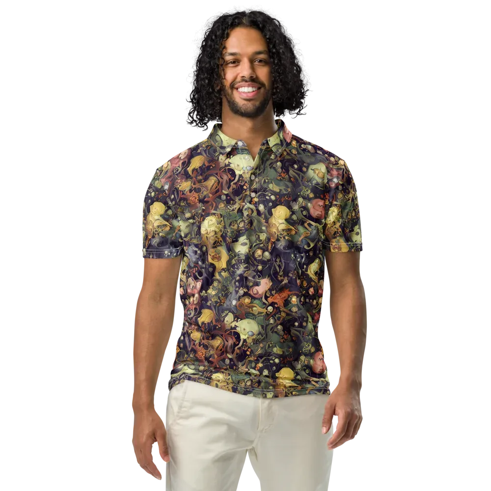 Gloom Garden on Men's Slim Fit Polo Shirt — Front