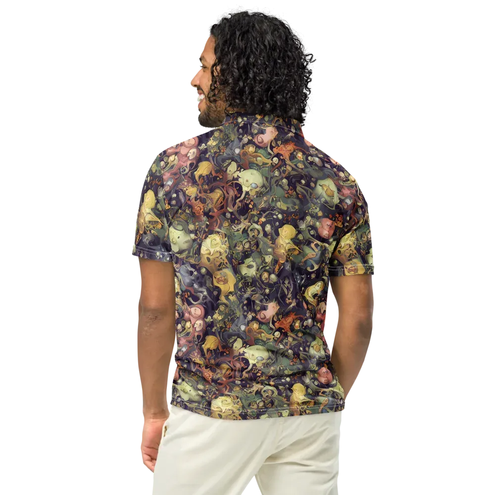 Gloom Garden on Men's Slim Fit Polo Shirt — Back