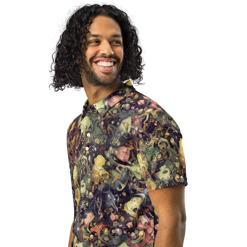 Gloom Garden on Men's Slim Fit Polo Shirt — Left Front