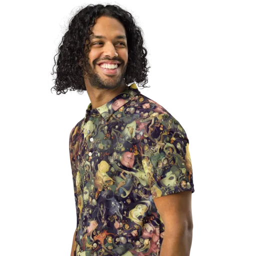 Gloom Garden on a Men's Slim Fit Polo Shirt