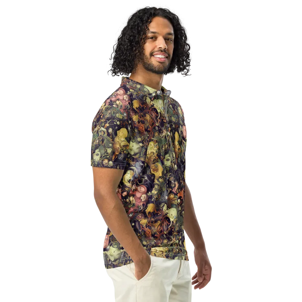 Gloom Garden on Men's Slim Fit Polo Shirt — Right Front