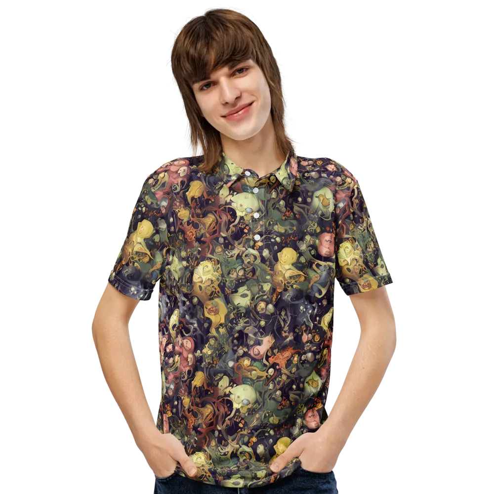 Gloom Garden on Men's Slim Fit Polo Shirt — Front