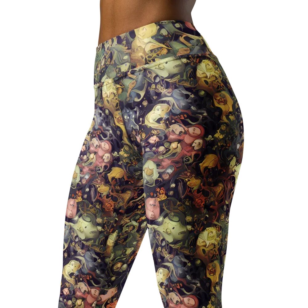 Gloom Garden on Yoga Leggings — Left Front