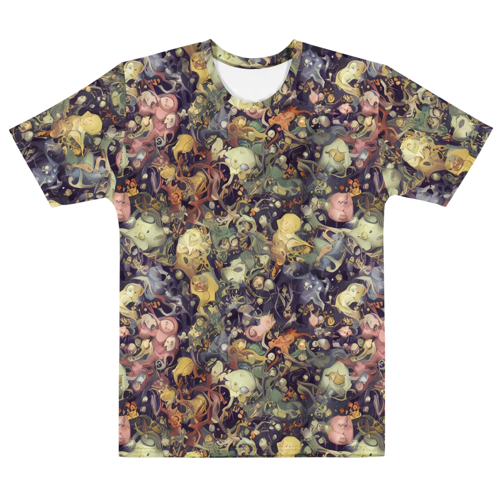 Gloom Garden on Men's Cotton Crew Neck T-Shirt — Front