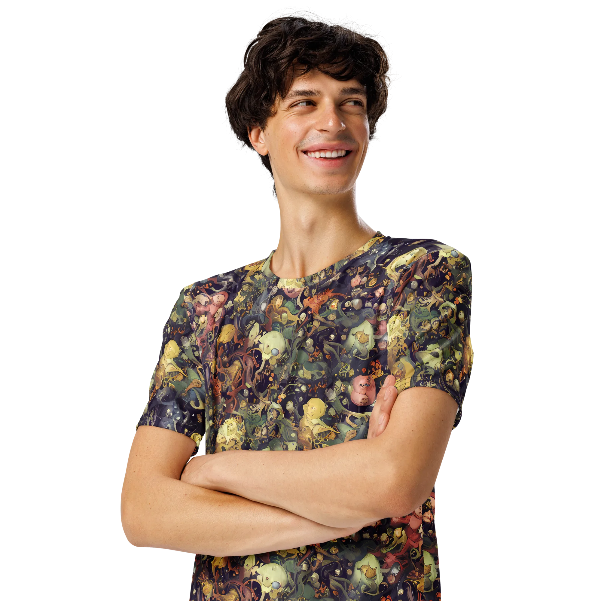 Gloom Garden on Men's Crew Neck T-Shirt — Left Front