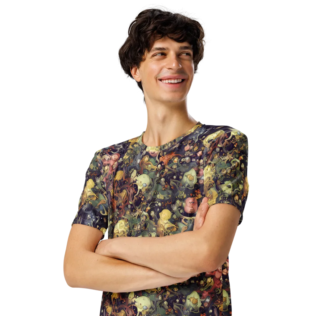 Gloom Garden on Men's Crew Neck T-Shirt — Left Front