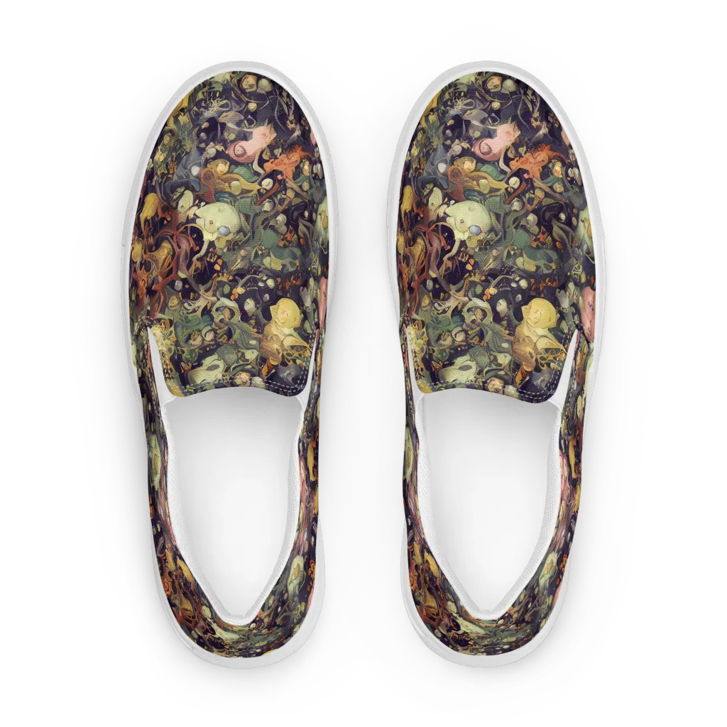 Gloom Garden on Men's Slip-On Canvas Shoes — Front