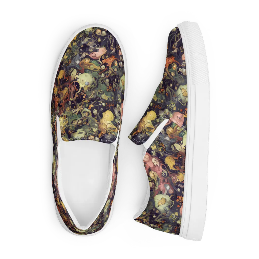 Gloom Garden on Men's Slip-On Canvas Shoes — Front