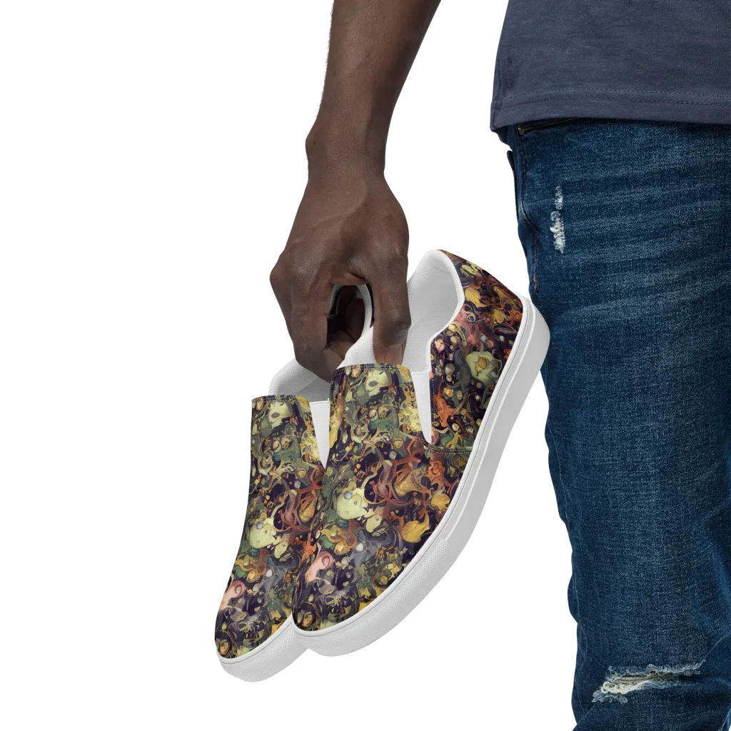 Gloom Garden on Men's Slip-On Canvas Shoes — Left Front