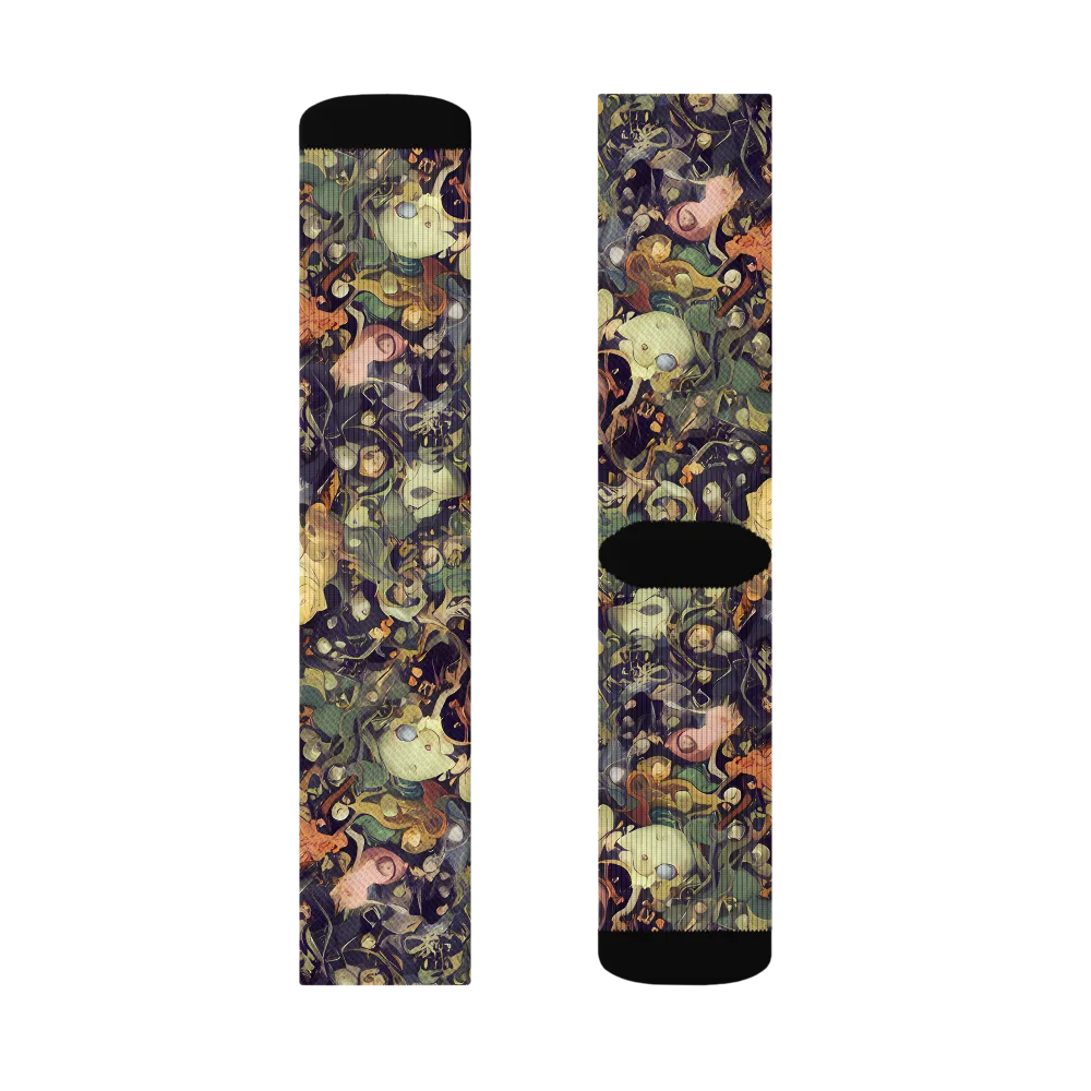 Gloom Garden on Socks — Left Sock