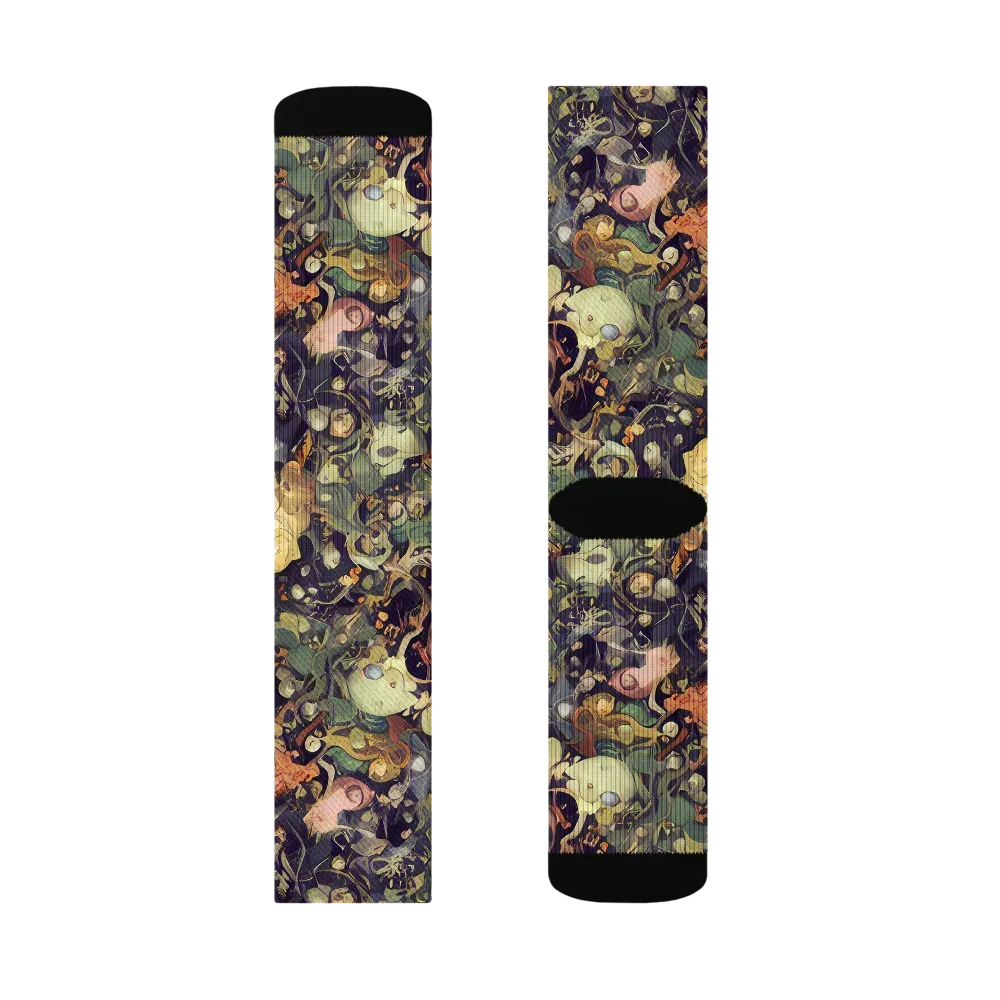 Gloom Garden on Socks — Right Sock