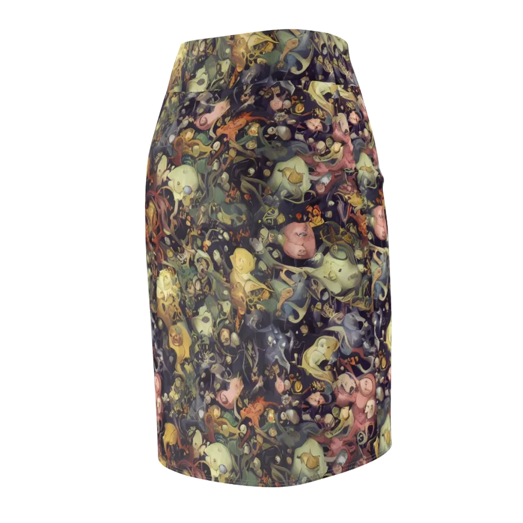 Gloom Garden on Pencil Skirt — Back Side