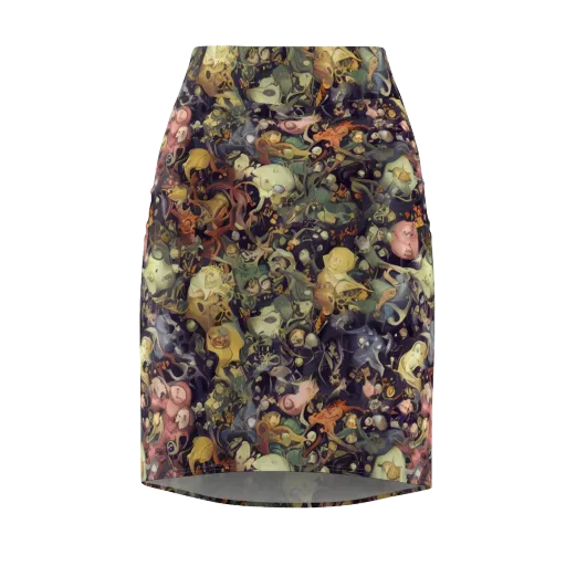Gloom Garden on a Pencil Skirt