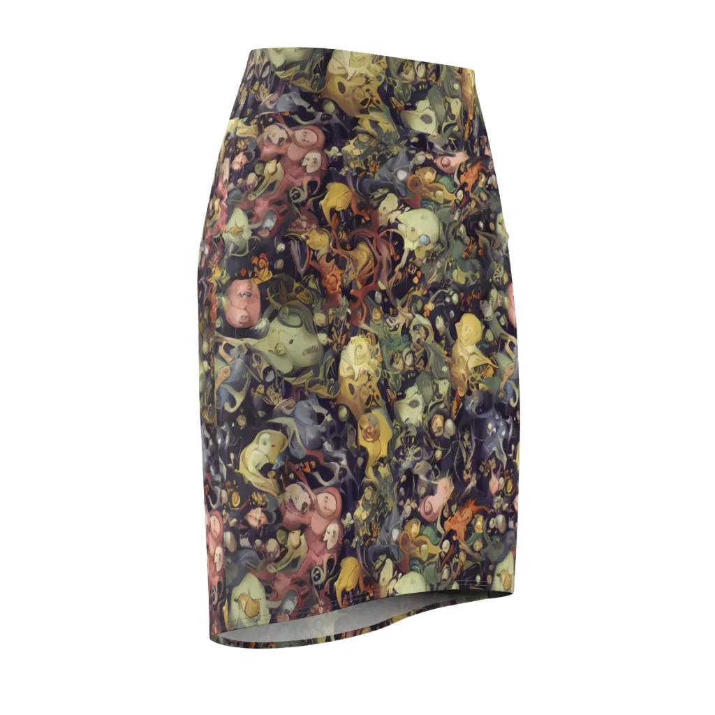 Gloom Garden on Pencil Skirt — Front Side