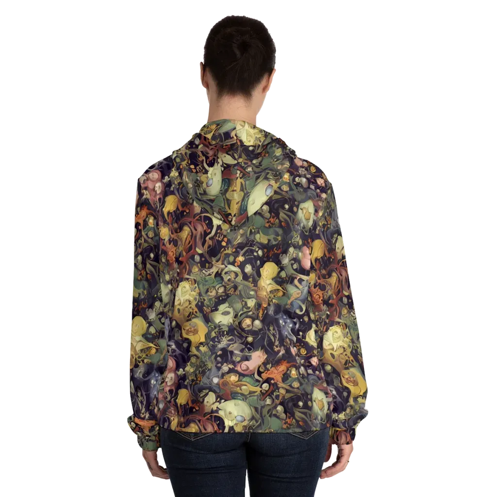 Gloom Garden on Women's Full-Zip Hoodie — Back On Person