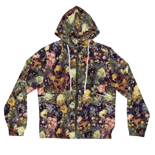 Gloom Garden on a Women's Full-Zip Hoodie