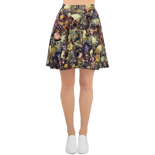 Gloom Garden on a Skater Skirt