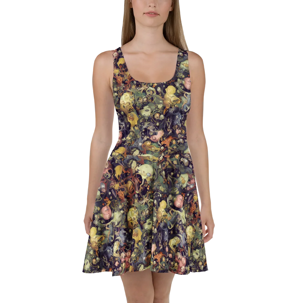 Gloom Garden on Skater Dress — Front