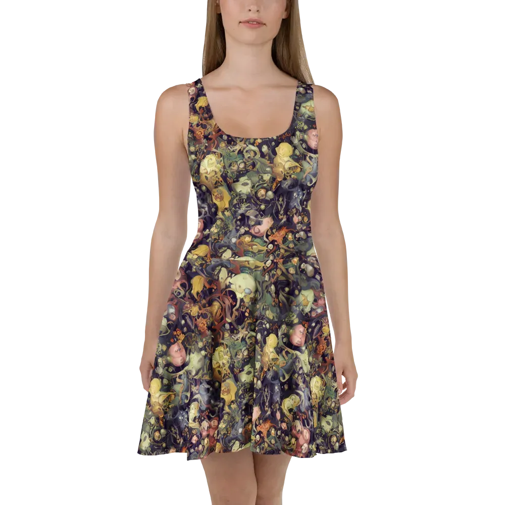 Gloom Garden on Skater Dress — Front