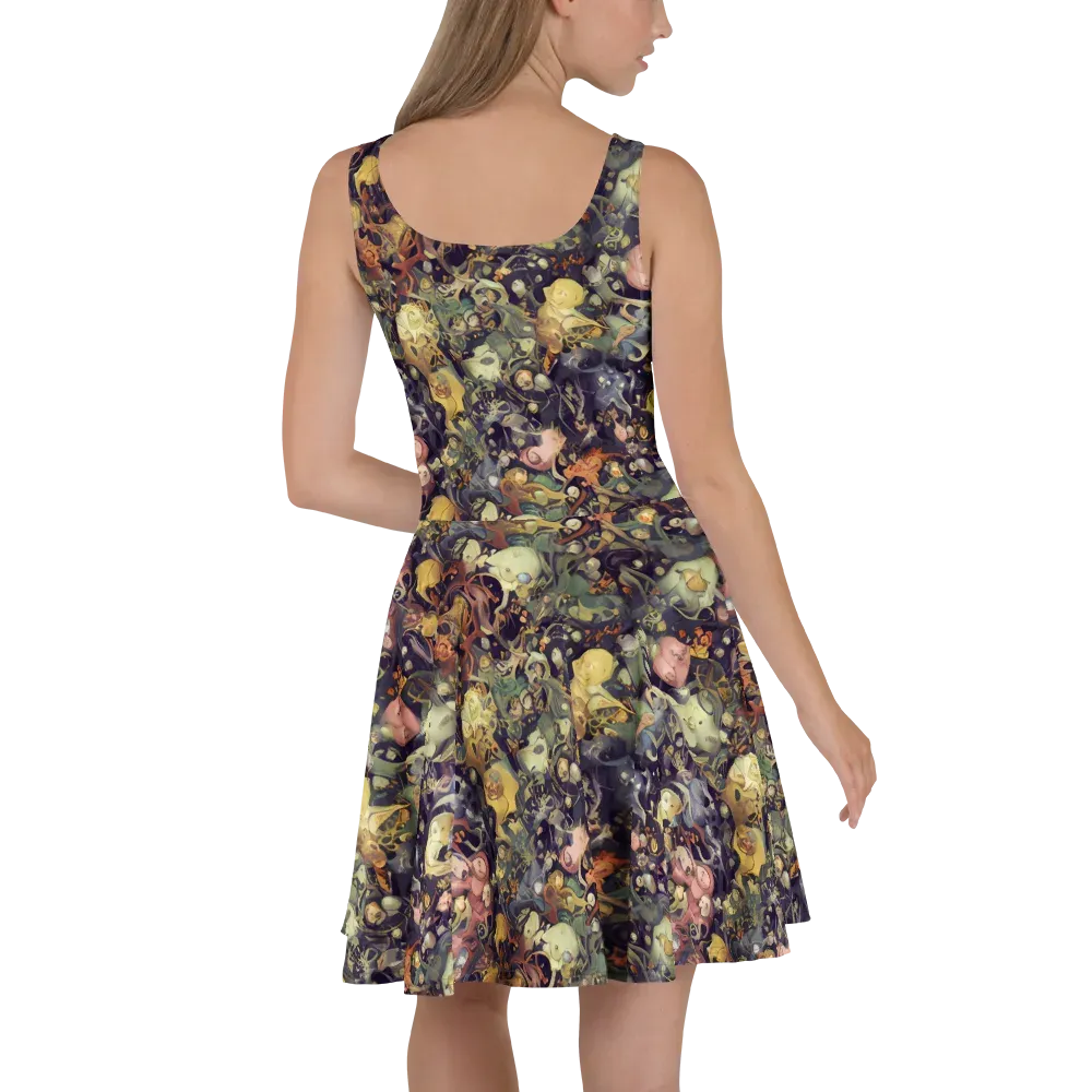 Gloom Garden on Skater Dress — Back